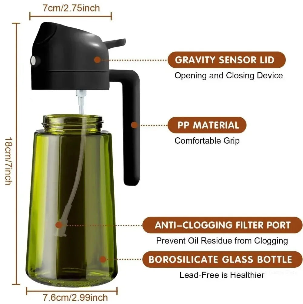 2 in 1 Oil Glass bottle