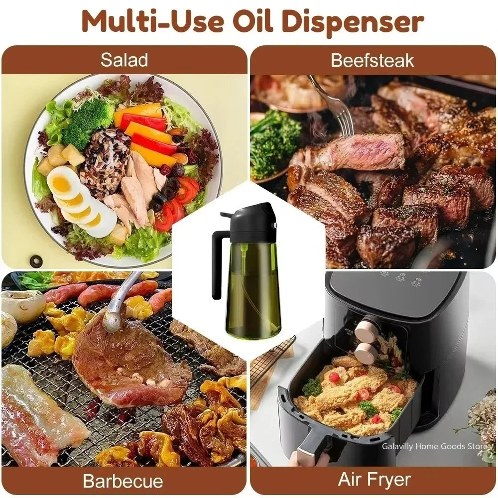 2 in 1 Oil Glass bottle