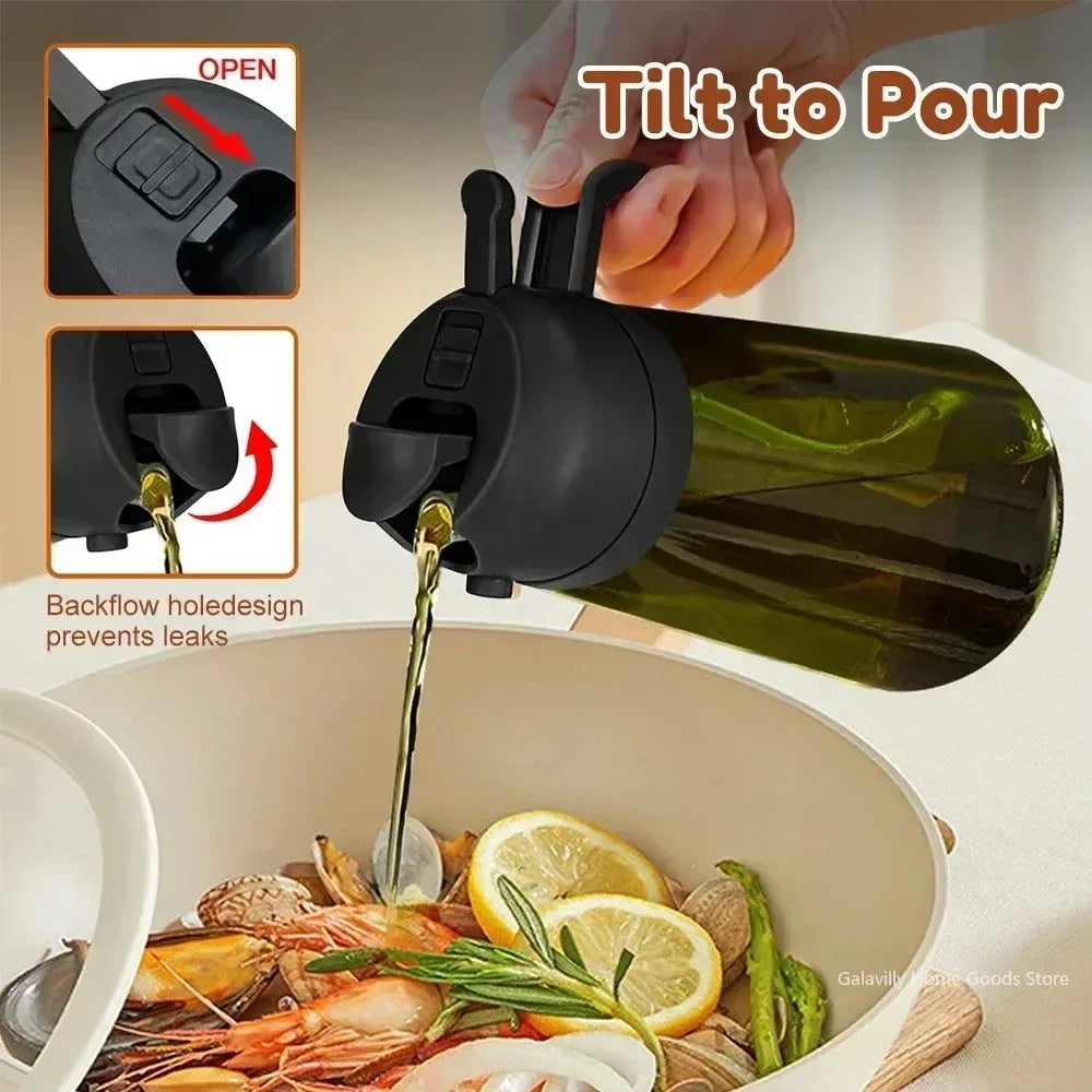 2 in 1 Oil Glass bottle