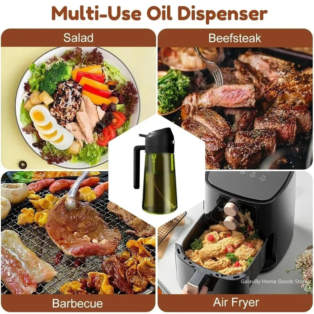 2 in 1 Oil Glass bottle