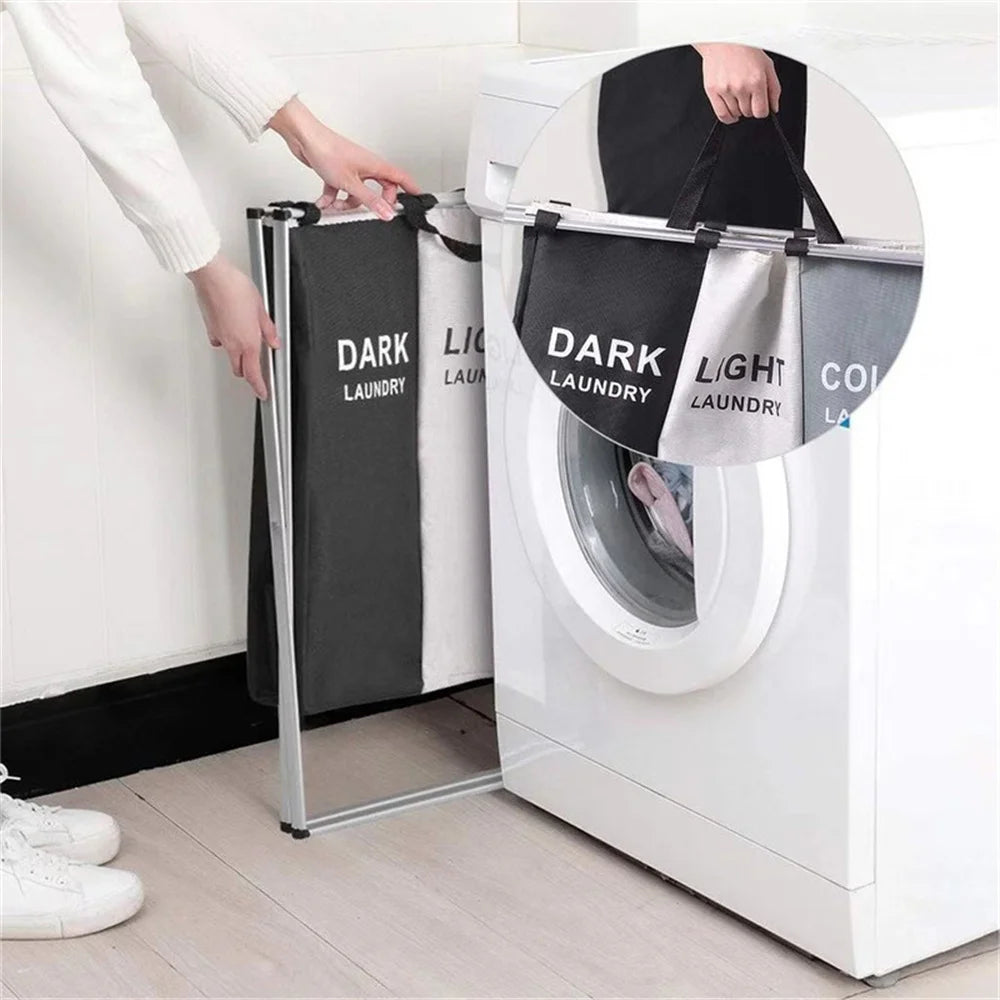 3 Grids Laundry Basket