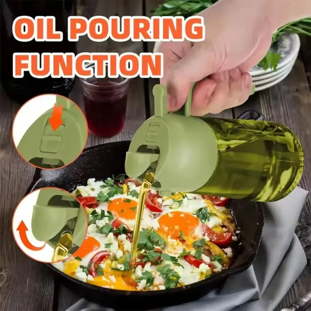 2 in 1 Oil Glass bottle